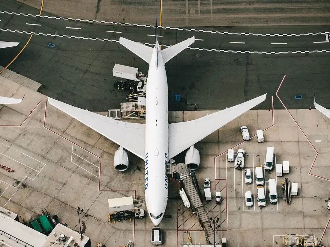 An airplane